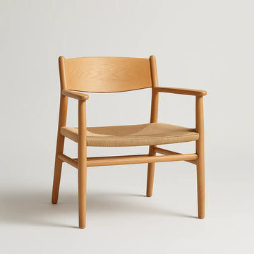 Woven Seat Armchair Comfort Elevating Scandinavian Living Spaces